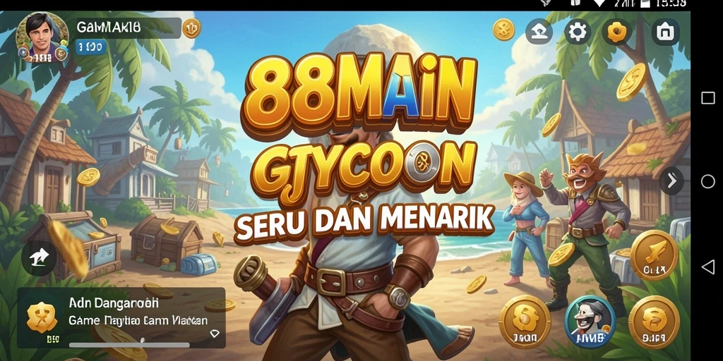 Menampilkan gameplay seru dalam membangun bisnis di 88MAIN.
