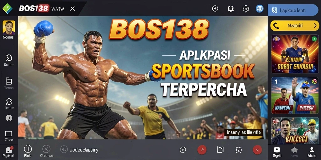 Screenshot utama BOS138 menampilkan berbagai pilihan taruhan olahraga.