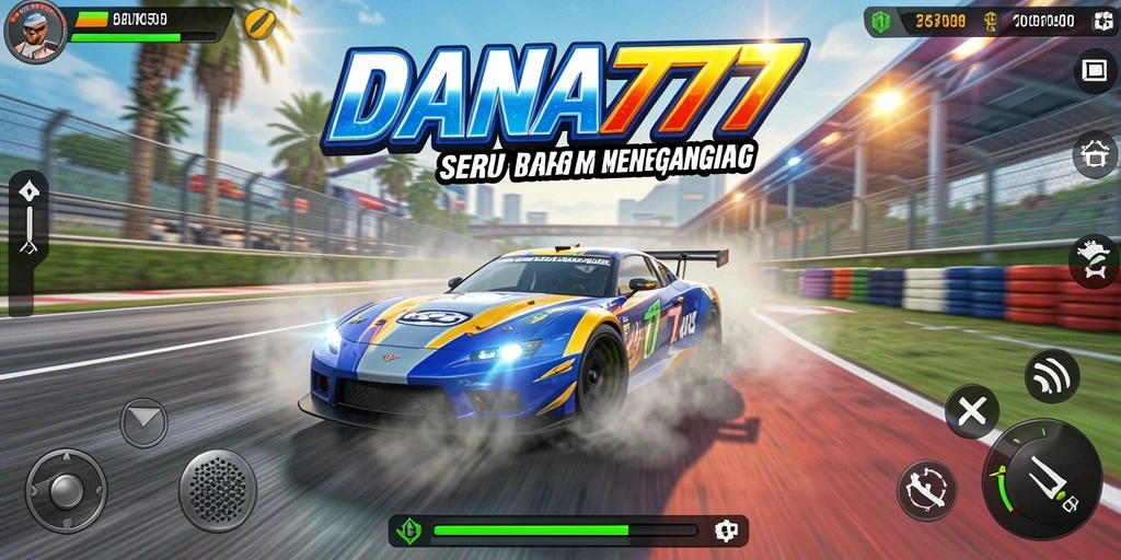 Tampilan gameplay menegangkan dari game balap DANA777.