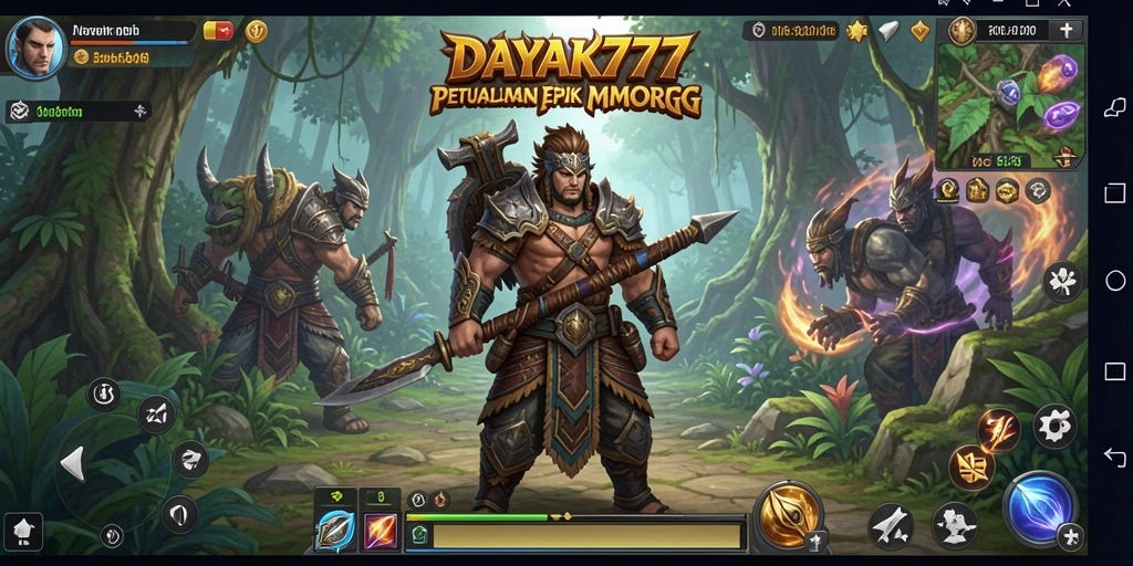 Tampilan screenshot DAYAK777 menampilkan aksi seru dalam dunia MMORPG.