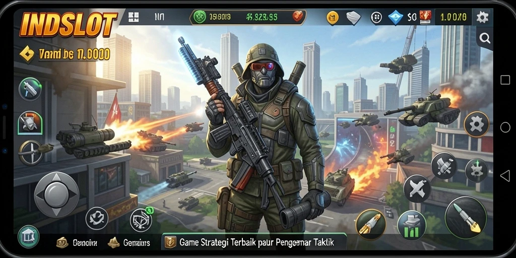 Tampilan gameplay strategi yang menarik dalam INDSLOT.