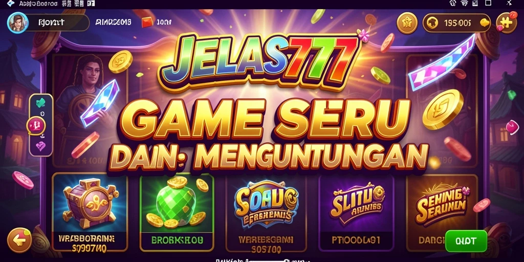 Tampilan gameplay JELAS777 yang menarik dan penuh warna.