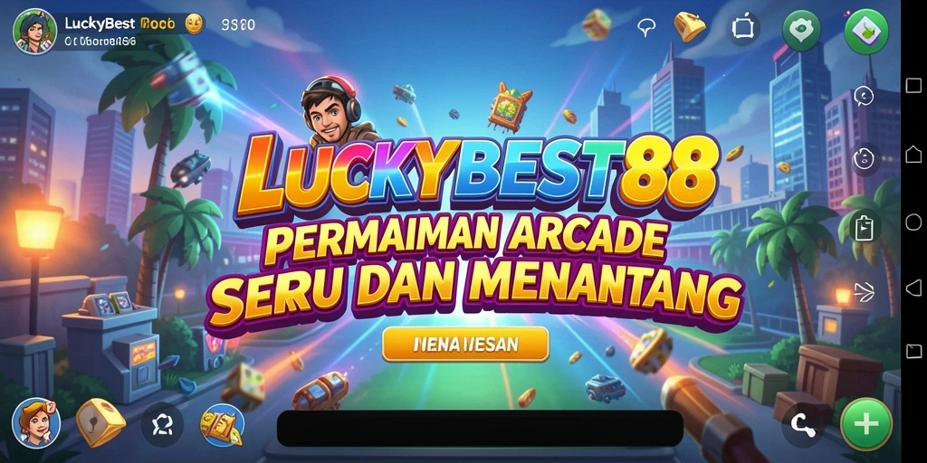 Screenshot utama LUCKYBEST88 menampilkan gameplay seru dari game Arcade.