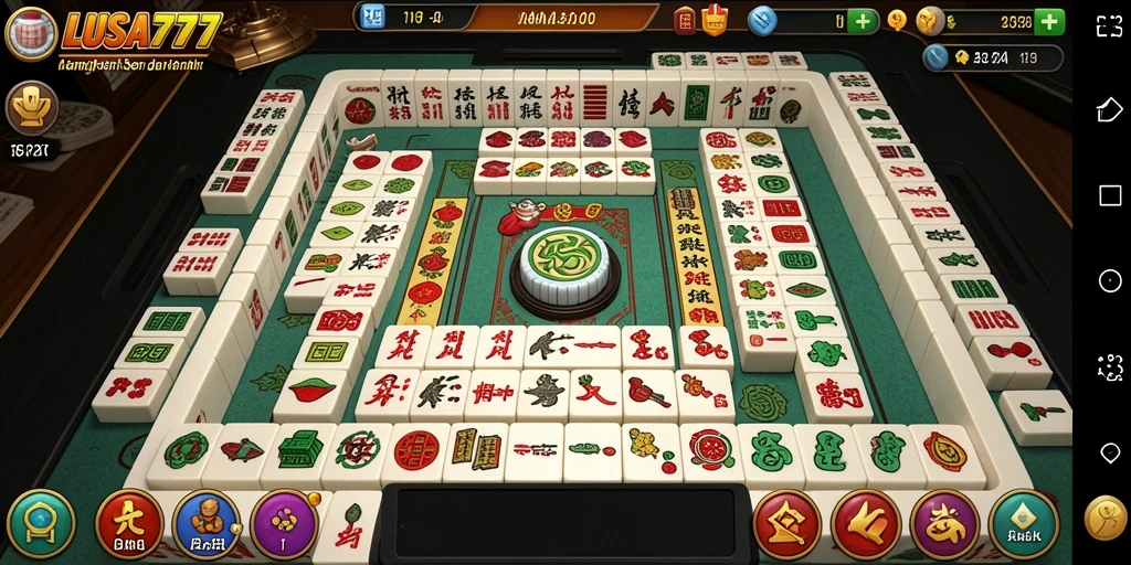 Tampilan screenshot gameplay LUSA777 yang menampilkan keseruan permainan Mahjong.