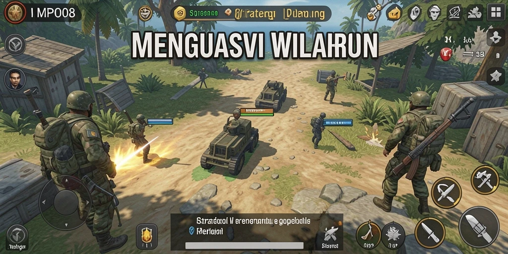 Tampilan gameplay MPO08 dengan pertempuran strategi yang mendebarkan.