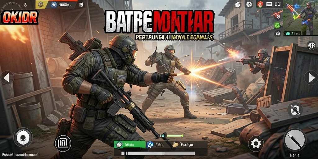 Tangkapan layar menampilkan aksi mendebarkan dari gameplay Battle Royale OKIDR.