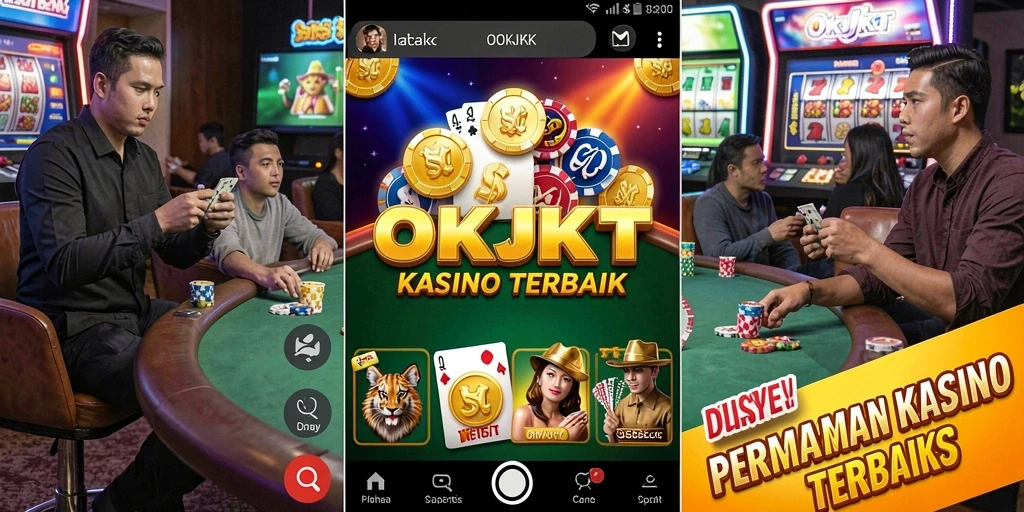 Tampilan screenshot utama OKJKT dengan gameplay Kasino yang mengasyikkan.