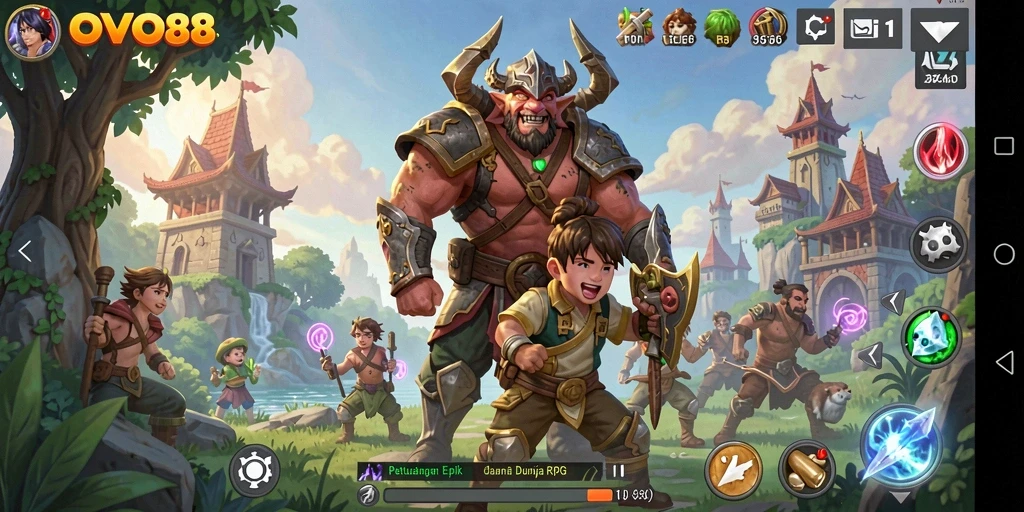 Gameplay RPG OVO88 yang seru dan mendalam.