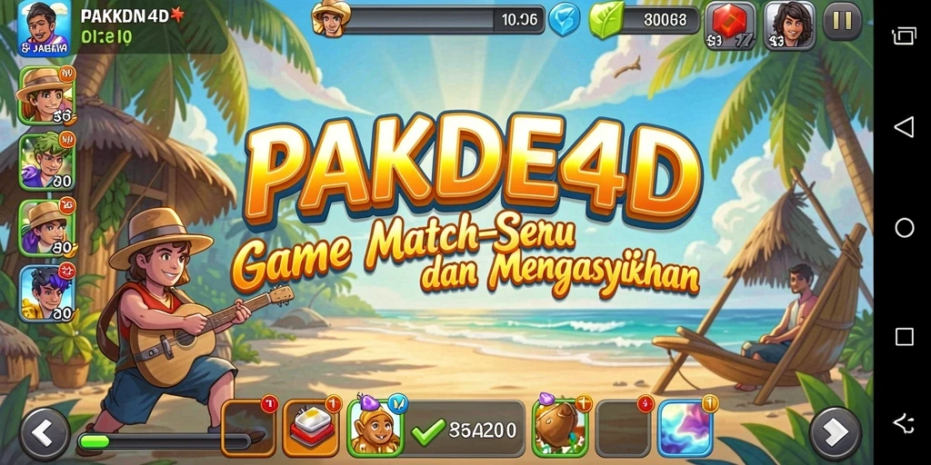 Screenshot gameplay PAKDE4D dengan elemen Match-3 yang seru.